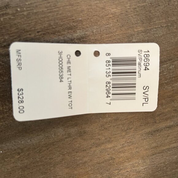 Coach 18694 Chelsea East West Platinum Shimmer Patent Leather Shoulder/Tote Bag - Picture 8 of 11